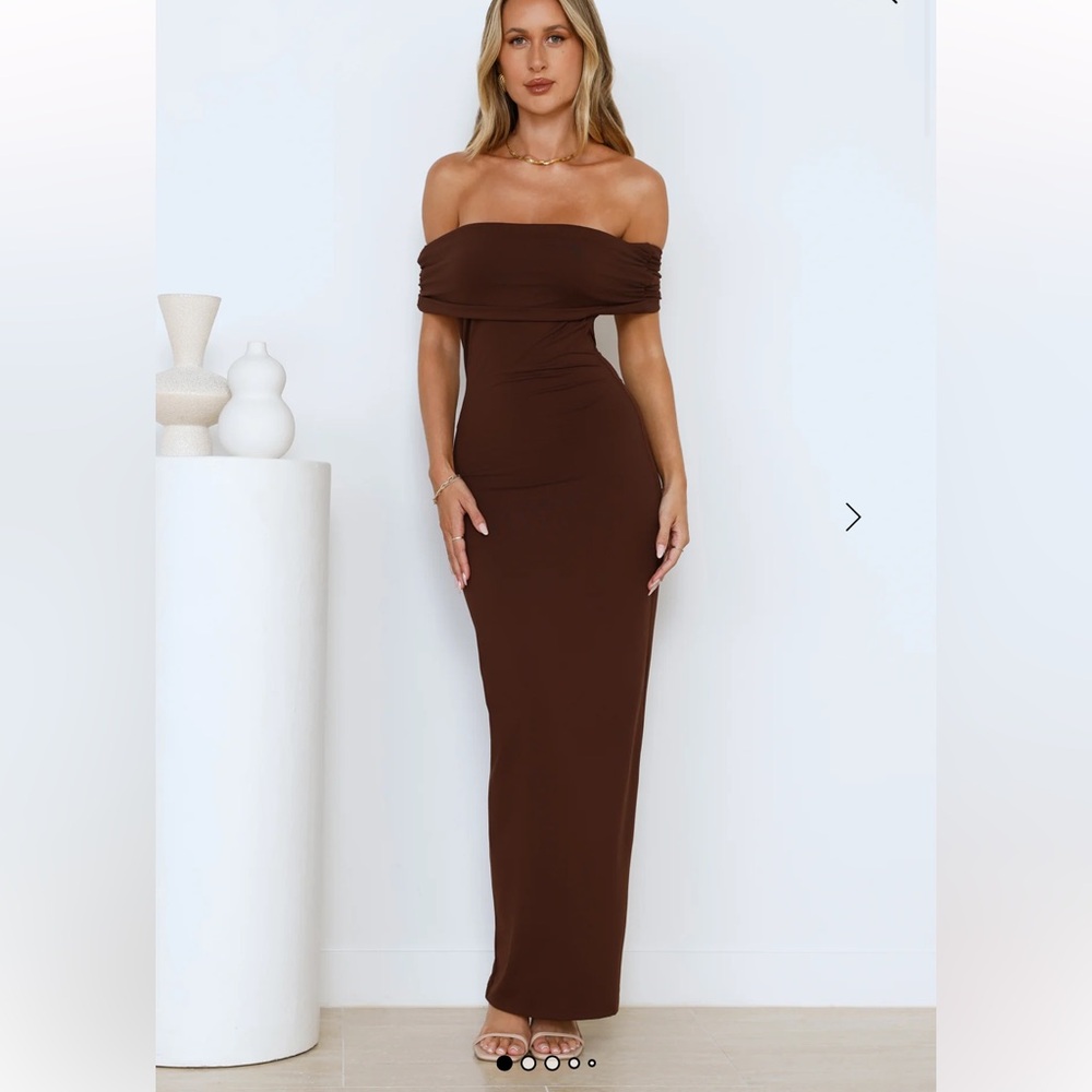 Hello Molly Strapless Chocolate Dress